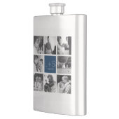 Creëer Your Own Wedding Photo Collage Monogram Heupfles (Links)