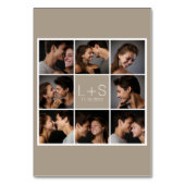 Creëer Your Own Wedding Photo Collage Monogram Kaart (Voorkant)
