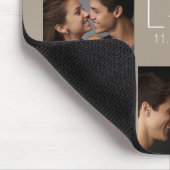 Creëer Your Own Wedding Photo Collage Monogram Muismat (Hoek)