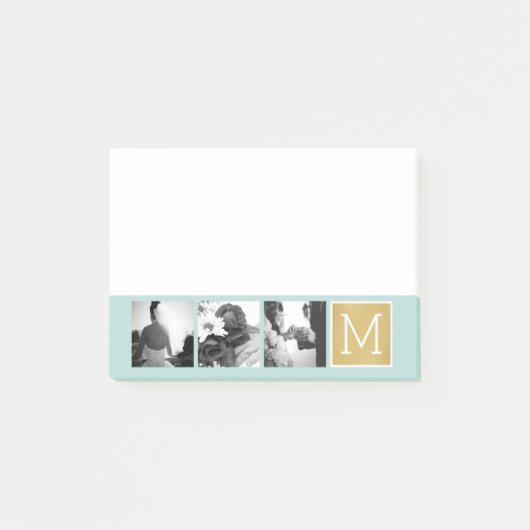 Creëer Your Own Wedding Photo Collage Monogram Post-it® Notes (Voorkant)