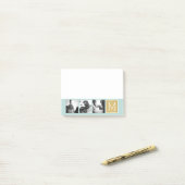 Creëer Your Own Wedding Photo Collage Monogram Post-it® Notes (Op bureau)