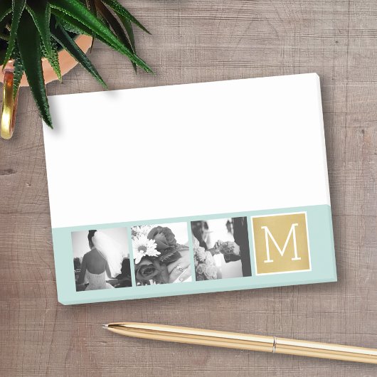Creëer Your Own Wedding Photo Collage Monogram Post-it® Notes