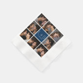 Creëer Your Own Wedding Photo Collage Monogram Servet (Hoek)