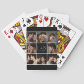 Creëer Your Own Wedding Photo Collage Monogram Speelkaarten (Achterkant)