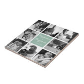 Creëer Your Own Wedding Photo Collage Monogram Tegeltje (Zijkant)