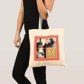 Creëer Your Own Wedding Photo Collage Monogram Tote Bag (Voorkant (product))