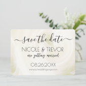 Creëer Your Own - Wit licht wervelt Save The Date (Staand voorkant)