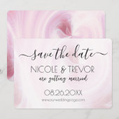 Creëer Your Own - Wit licht wervelt Save The Date (Voorkant / Achterkant)