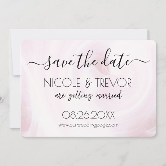 Creëer Your Own - Wit licht wervelt Save The Date (Voorkant)