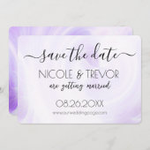 Creëer Your Own - Wit licht wervelt Save The Date (Voorkant / Achterkant)