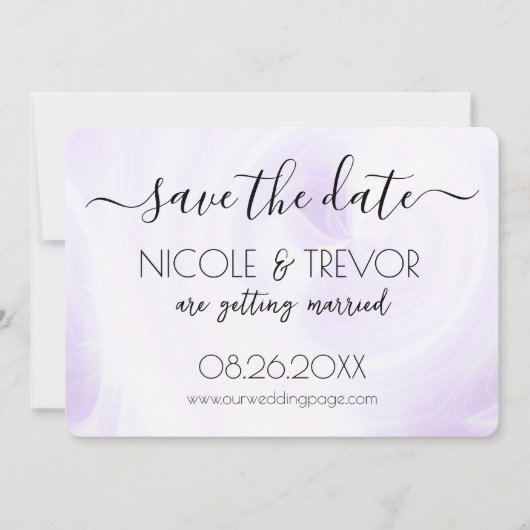 Creëer Your Own - Wit licht wervelt Save The Date (Voorkant)