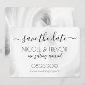 Creëer Your Own - Wit licht wervelt Save The Date (Voorkant / Achterkant)