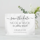 Creëer Your Own - Wit licht wervelt Save The Date (Staand voorkant)