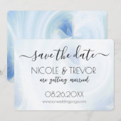 Creëer Your Own - Wit licht wervelt Save The Date (Voorkant / Achterkant)