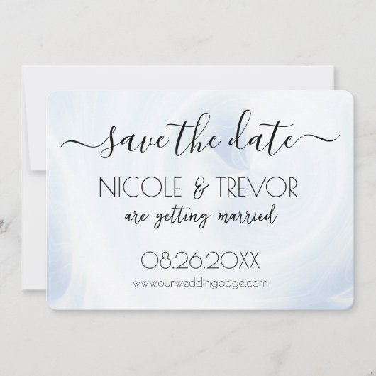 Creëer Your Own - Wit licht wervelt Save The Date (Voorkant)