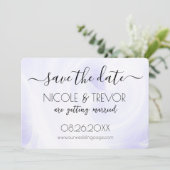 Creëer Your Own - Wit licht wervelt Save The Date (Staand voorkant)