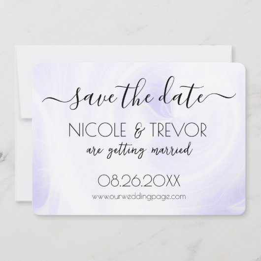 Creëer Your Own - Wit licht wervelt Save The Date (Voorkant)