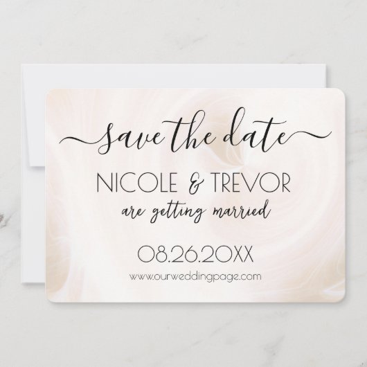 Creëer Your Own - Wit licht wervelt Save The Date (Voorkant)