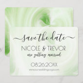 Creëer Your Own - Wit licht wervelt Save The Date (Voorkant / Achterkant)