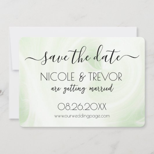 Creëer Your Own - Wit licht wervelt Save The Date (Voorkant)