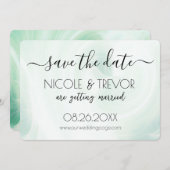 Creëer Your Own - Wit licht wervelt Save The Date (Voorkant / Achterkant)