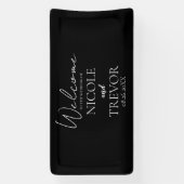 Creëer Your Own - Zwart Bruiloft Welkom Spandoek (Verticaal)