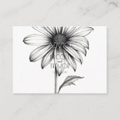Creëer Your Own - Zwart & Wit Daisy Flower Advieskaart (Voorkant)