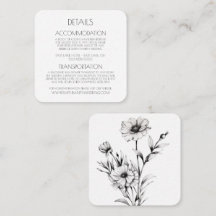 Creëer Your Own -  zwarte en witte wilde bloemen