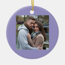 Creëer Your Perfect Couple Afbeelding Gepersonalis Keramisch Ornament