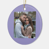 Creëer Your Perfect Couple Afbeelding Gepersonalis Keramisch Ornament (Links)