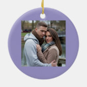 Creëer Your Perfect Couple Afbeelding Gepersonalis Keramisch Ornament (Achterkant)