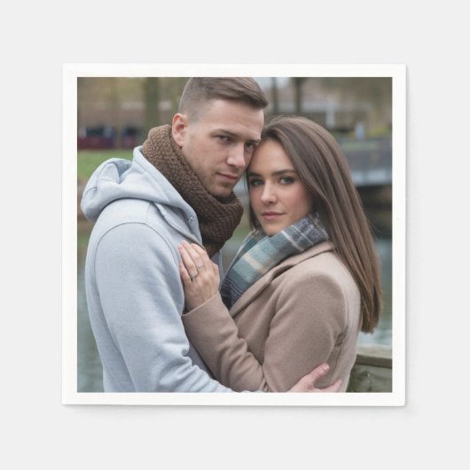Creëer Your Perfect Couple Afbeelding Gepersonalis Servet (Voorkant)