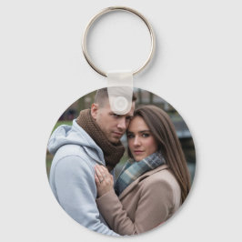 Creëer Your Perfect Couple Afbeelding Gepersonalis Sleutelhanger