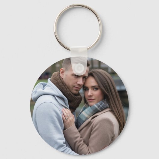 Creëer Your Perfect Couple Afbeelding Gepersonalis Sleutelhanger (Voorkant)