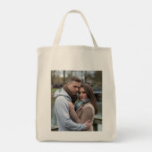Creëer Your Perfect Couple Afbeelding Gepersonalis Tote Bag (Achterkant)