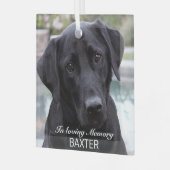 Creëer Your Pet Memorial Foto Glas Ornament (Voorkant links)