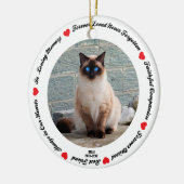 Creëer Your Pet Siamese Cat Memorial Keramisch Ornament (Links)