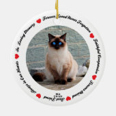 Creëer Your Pet Siamese Cat Memorial Keramisch Ornament (Achterkant)