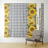 Creëer Your Photo Booth Backdrop Gingham Sunflower Wandkleed (In Situ (horizontaal))
