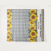 Creëer Your Photo Booth Backdrop Gingham Sunflower Wandkleed (Voorkant (horizontaal))