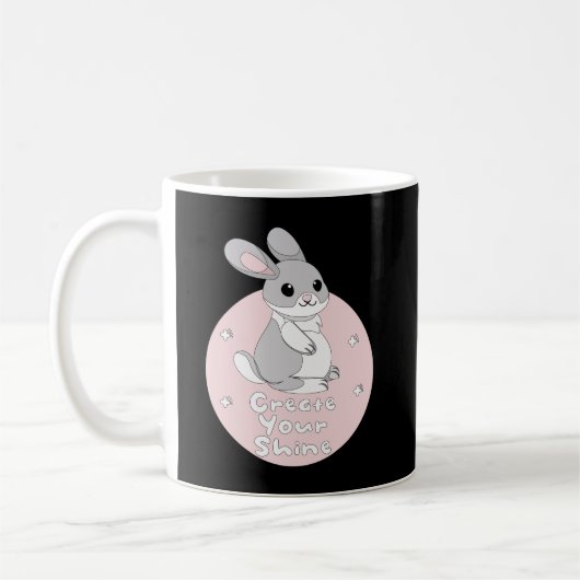 Creëer Your Shine Kawaii Funny Bunny Pink Koffiemok (Links)