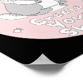 Creëer Your Shine Kawaii Funny Bunny Pink Poster (Hoek)