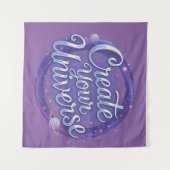 Creëer Your Universe - Kosmische typografie Kunst Wandkleed (Voorkant (horizontaal))