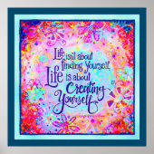 Creëer Yourself Inspirerende Quote Inspirivity Poster (Voorkant)