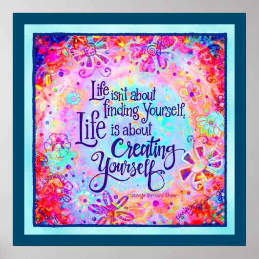 Creëer Yourself Inspirerende Quote Inspirivity Poster (Voorkant)