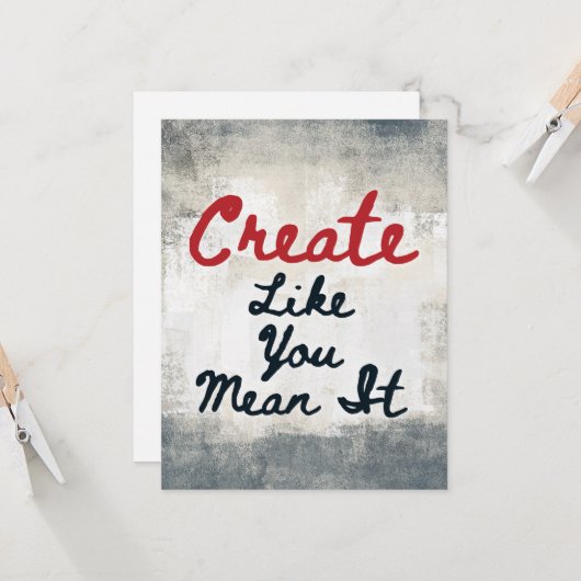 Creëer zoals je het Wenskaart bedoelt Kaart (Voorkant / Achterkant in situ)