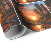 Creek Bank Sunrise Cadeaupapier (Rol Hoek)