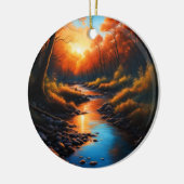 Creek Bank Sunrise Keramisch Ornament (Links)