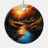 Creek Bank Sunrise Keramisch Ornament (Achterkant)