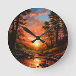 Creek Bank Sunrise Ronde Klok
